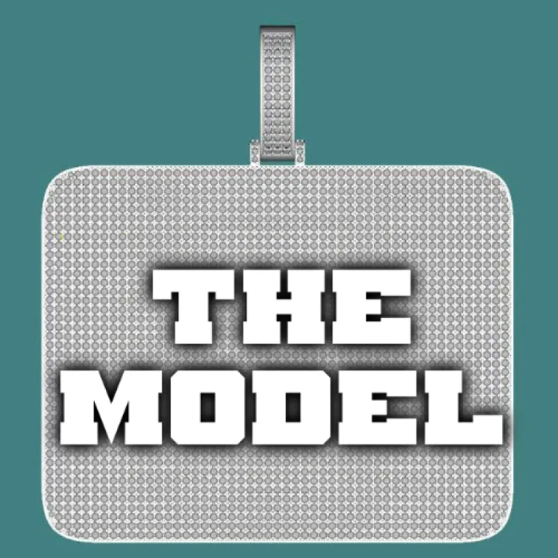 CUSTOM LETTER NECKLACE 3D BIG SQUARE sold by The GUU Shop