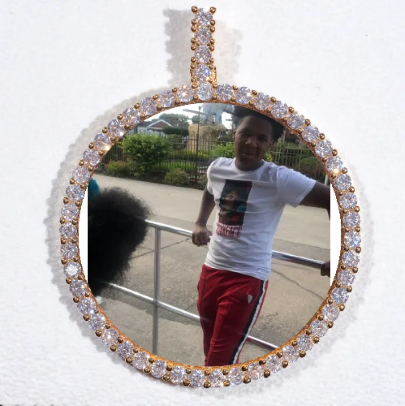 LARGE 3D CIRCLE CUSTOM PICTURE PENDANT sold by The GUU Shop