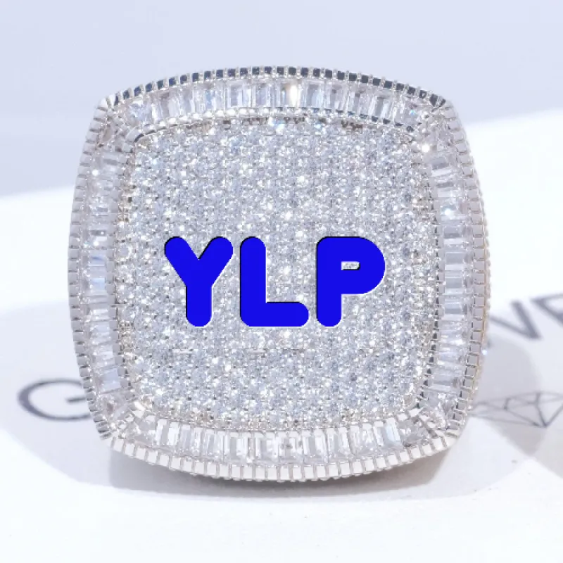 CUSTOM LETTER 3D ICED RING sold by The GUU Shop