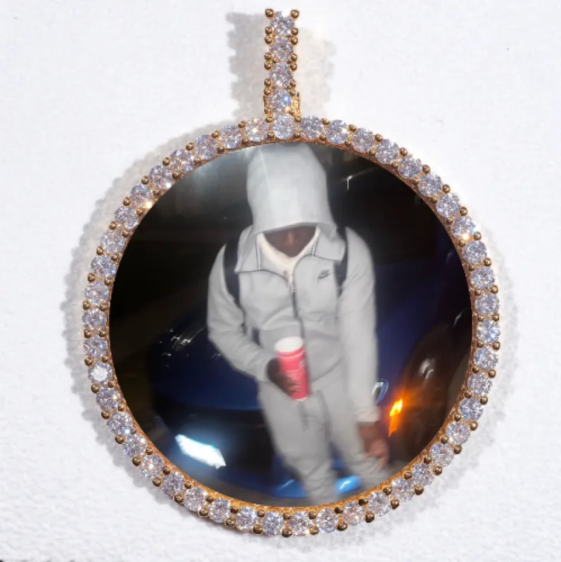 LARGE 3D CIRCLE CUSTOM PICTURE PENDANT sold by The GUU Shop