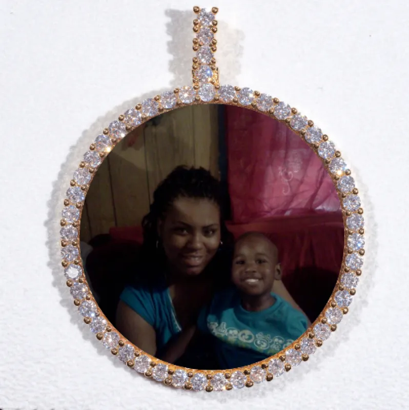 LARGE 3D CIRCLE CUSTOM PICTURE PENDANT sold by The GUU Shop