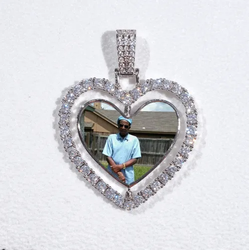 3D Spinning 2-Faced Heart Custom Picture Pendant sold by The GUU Shop