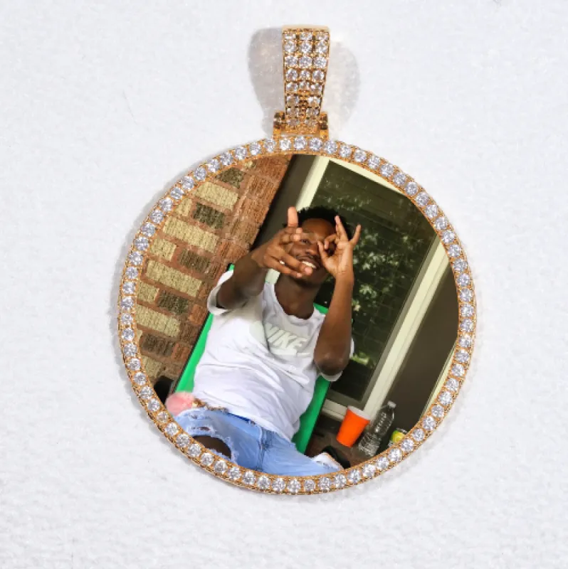 MEDIUM 3D CIRCLE CUSTOM PICTURE PENDANT sold by The GUU Shop