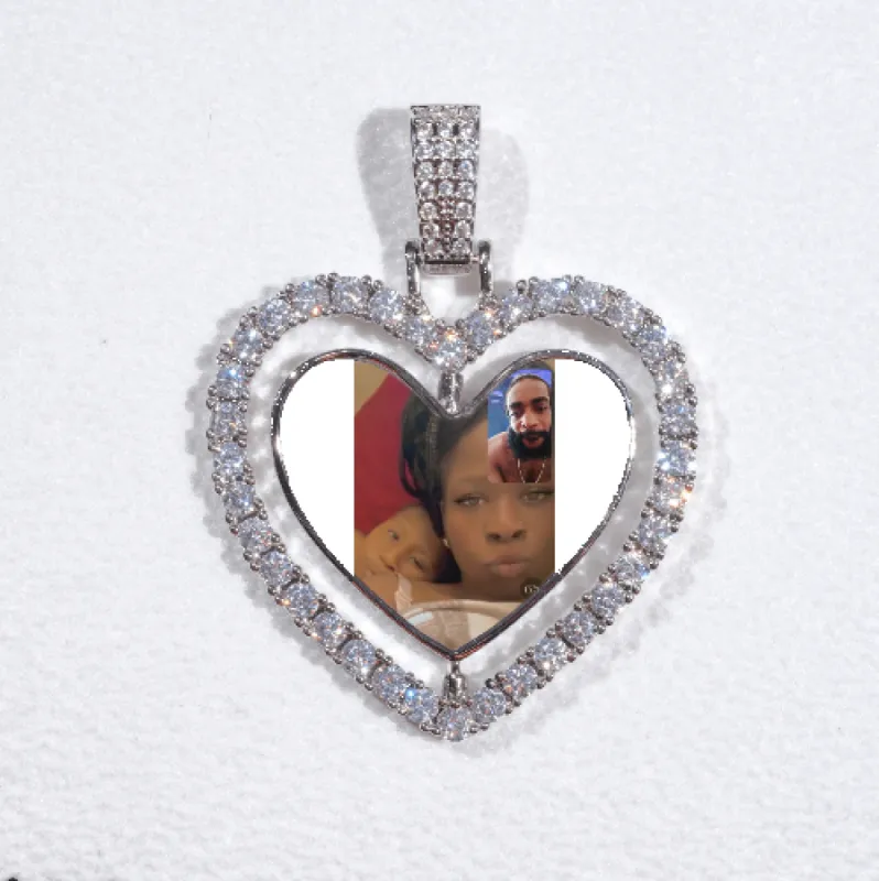 3D Spinning 2-Faced Heart Custom Picture Pendant sold by The GUU Shop