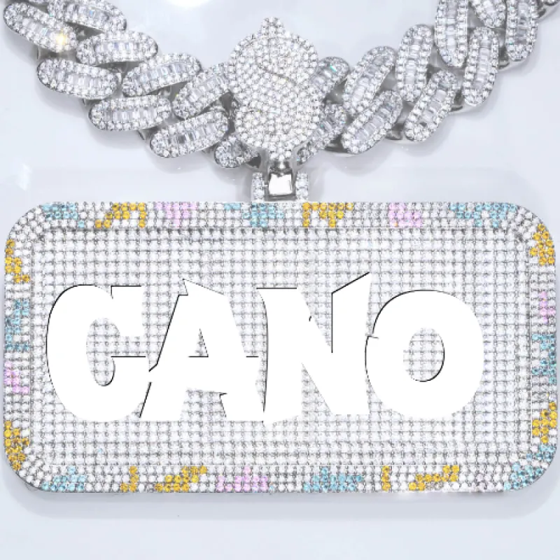 CUSTOM LETTER NECKLACE 3D COLORFUL SQUARE sold by The GUU Shop