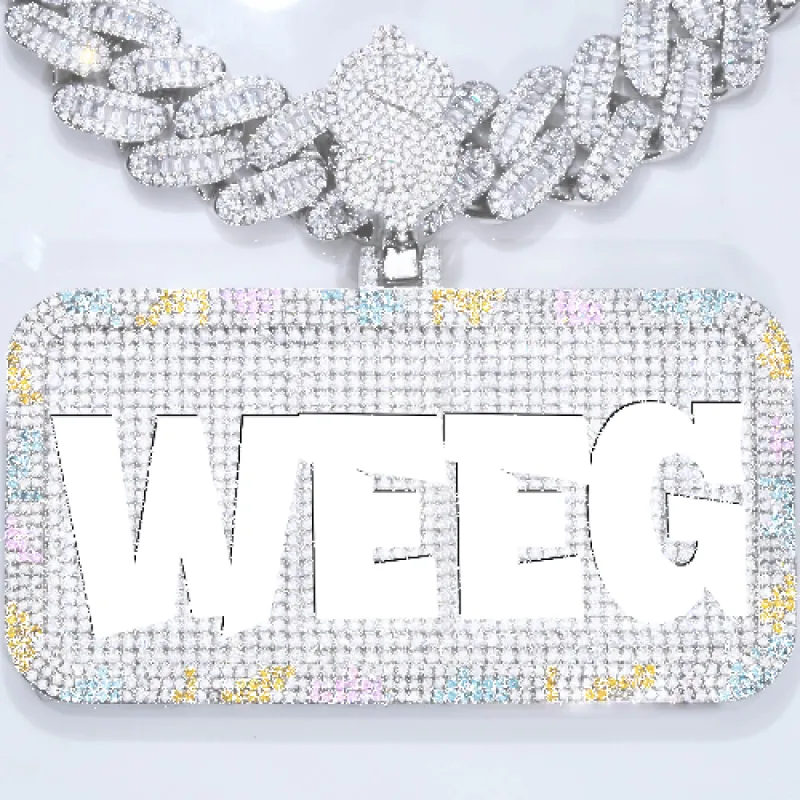 CUSTOM LETTER NECKLACE 3D COLORFUL SQUARE sold by The GUU Shop