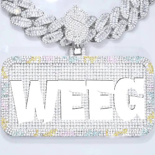 CUSTOM LETTER NECKLACE 3D COLORFUL SQUARE sold by The GUU Shop