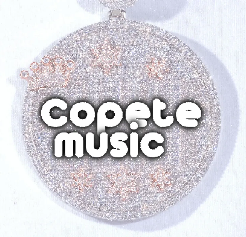 CUSTOM LETTER NECKLACE 3D BIG CROWN DISC sold by The GUU Shop