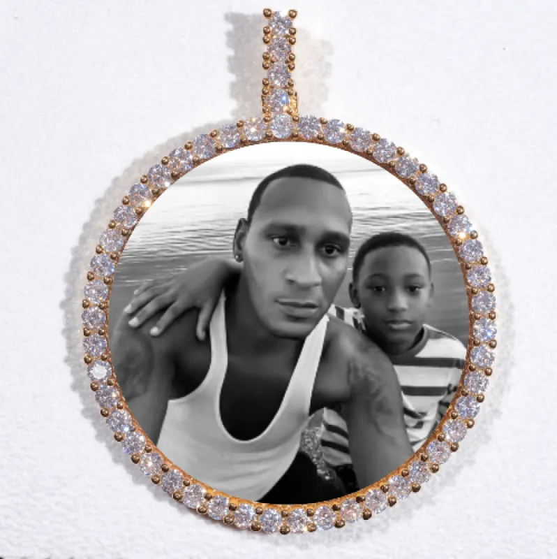 LARGE 3D CIRCLE CUSTOM PICTURE PENDANT sold by The GUU Shop