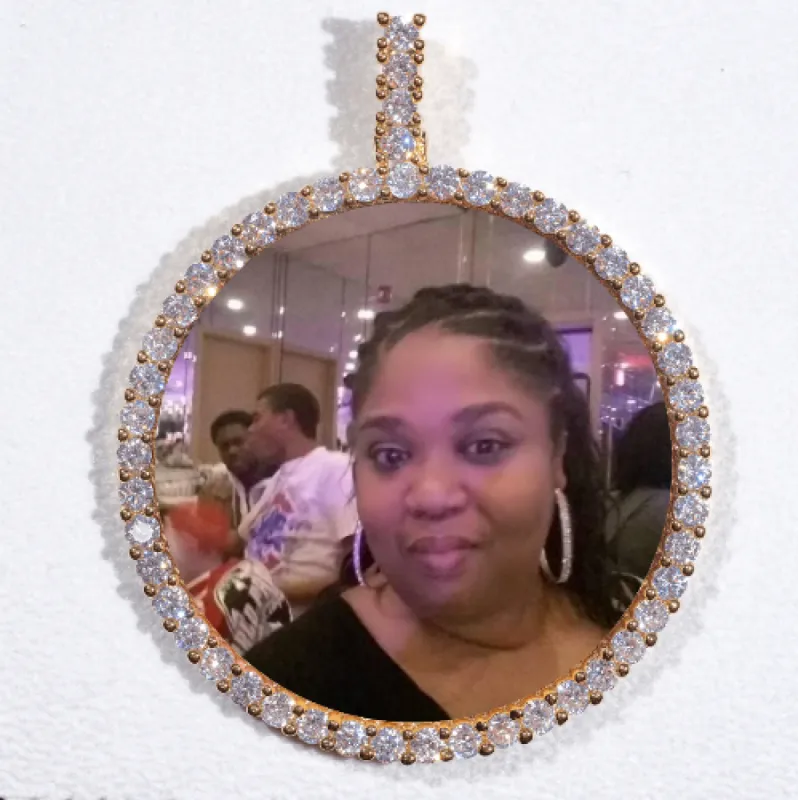 LARGE 3D CIRCLE CUSTOM PICTURE PENDANT sold by The GUU Shop