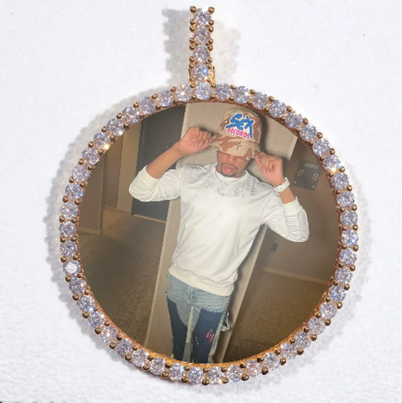 LARGE 3D CIRCLE CUSTOM PICTURE PENDANT sold by The GUU Shop