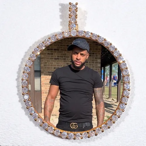 LARGE 3D CIRCLE CUSTOM PICTURE PENDANT sold by The GUU Shop