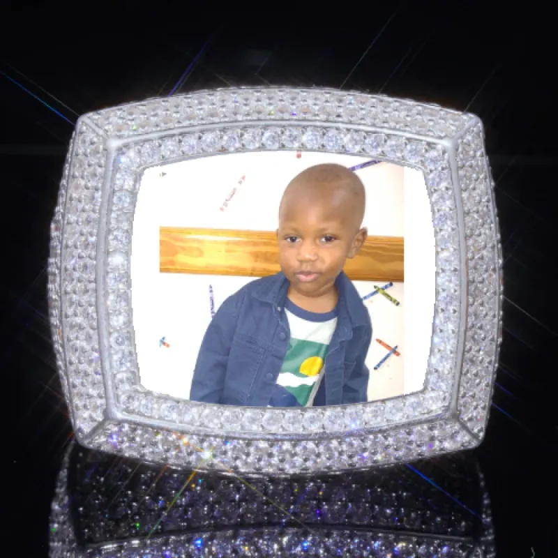 3D CUSTOM PICTURE ICED RING sold by The GUU Shop