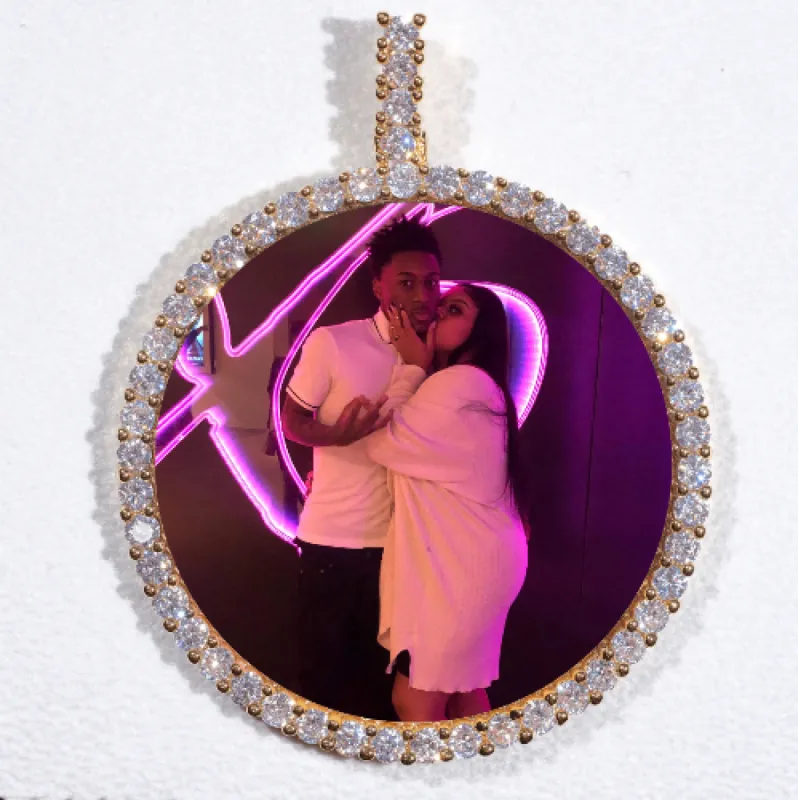 LARGE 3D CIRCLE CUSTOM PICTURE PENDANT sold by The GUU Shop