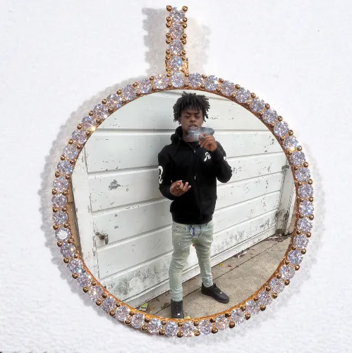 LARGE 3D CIRCLE CUSTOM PICTURE PENDANT sold by The GUU Shop