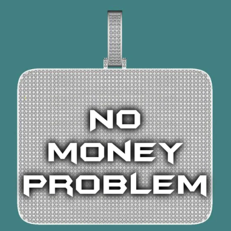 CUSTOM LETTER NECKLACE 3D BIG SQUARE sold by The GUU Shop