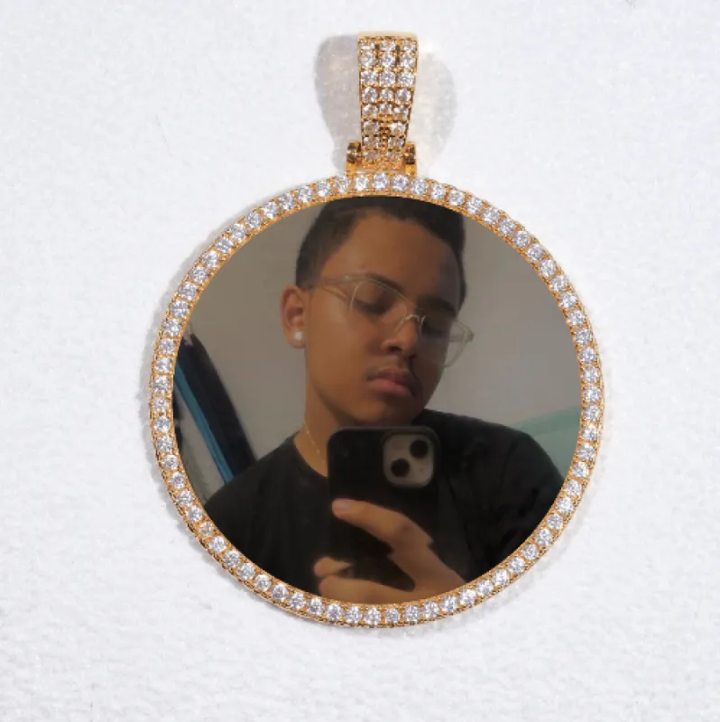 MEDIUM 3D CIRCLE CUSTOM PICTURE PENDANT sold by The GUU Shop