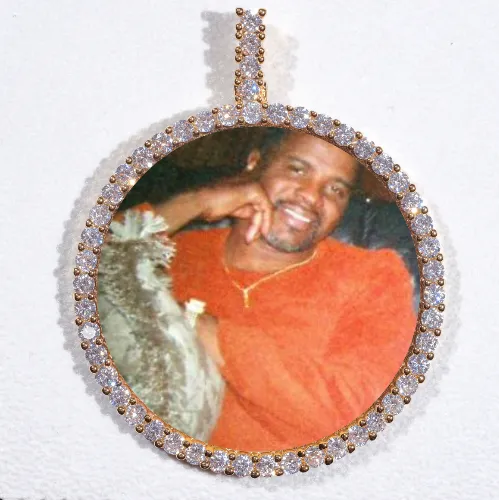 LARGE 3D CIRCLE CUSTOM PICTURE PENDANT sold by The GUU Shop