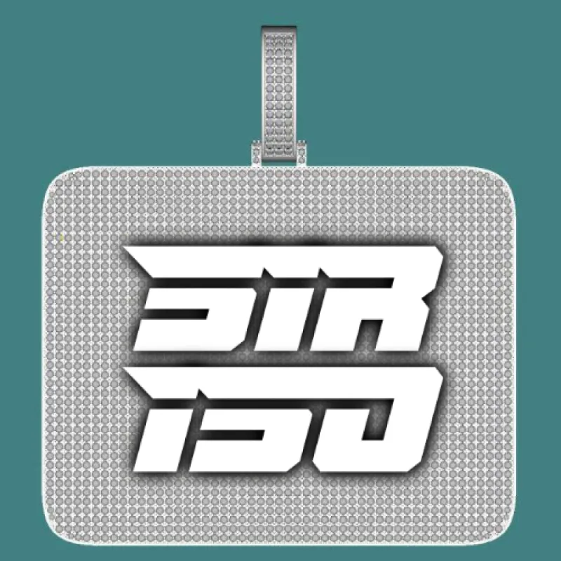 CUSTOM LETTER NECKLACE 3D BIG SQUARE sold by The GUU Shop