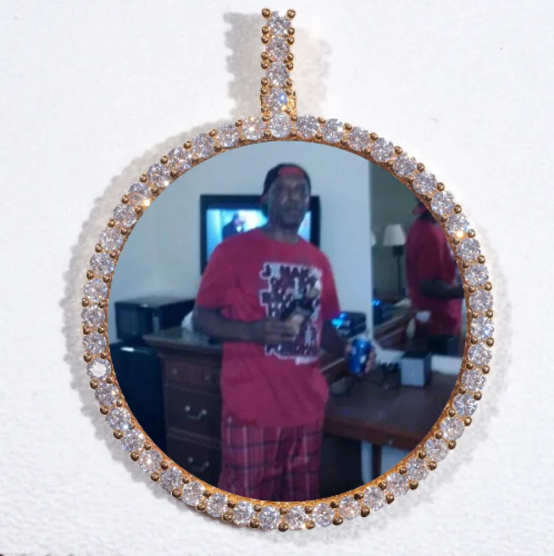 LARGE 3D CIRCLE CUSTOM PICTURE PENDANT sold by The GUU Shop