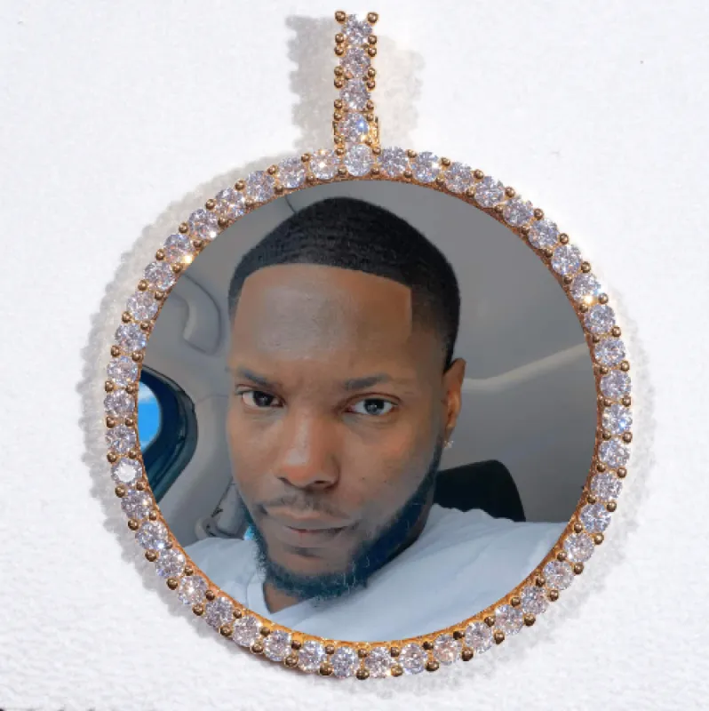 LARGE 3D CIRCLE CUSTOM PICTURE PENDANT sold by The GUU Shop