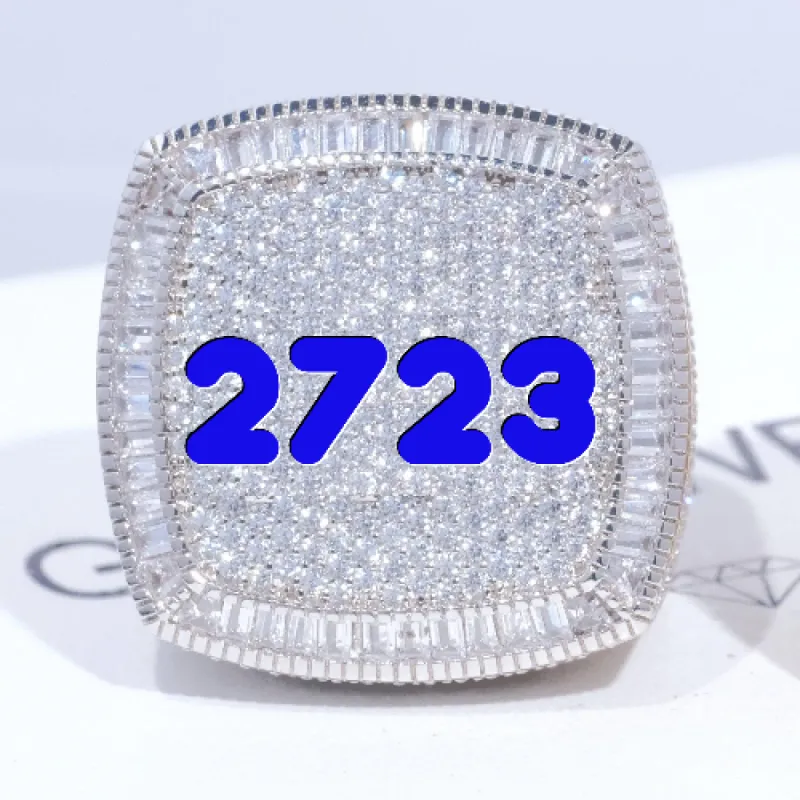 CUSTOM LETTER 3D ICED RING sold by The GUU Shop