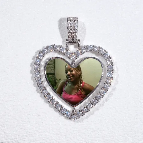 3D Spinning 2-Faced Heart Custom Picture Pendant sold by The GUU Shop