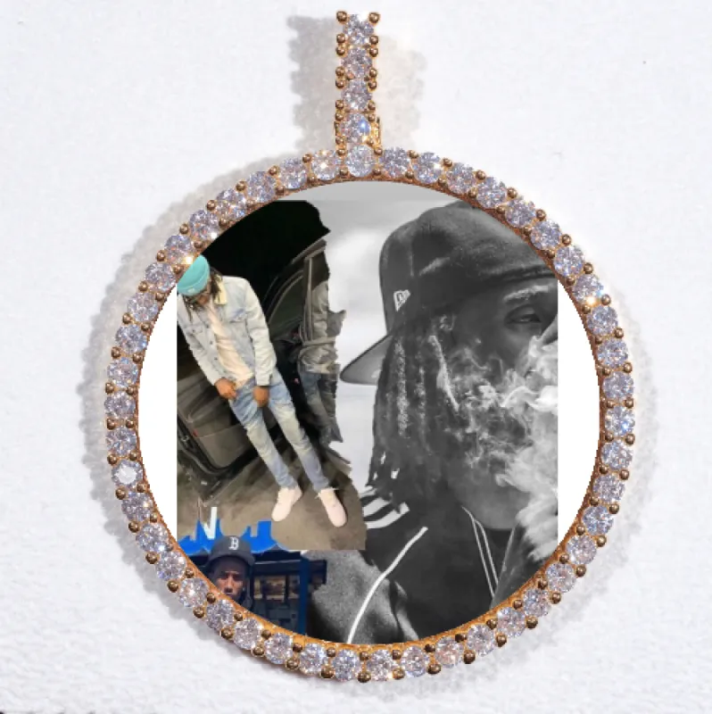 LARGE 3D CIRCLE CUSTOM PICTURE PENDANT sold by The GUU Shop