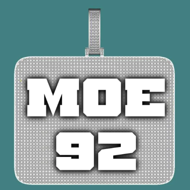 CUSTOM LETTER NECKLACE 3D BIG SQUARE sold by The GUU Shop