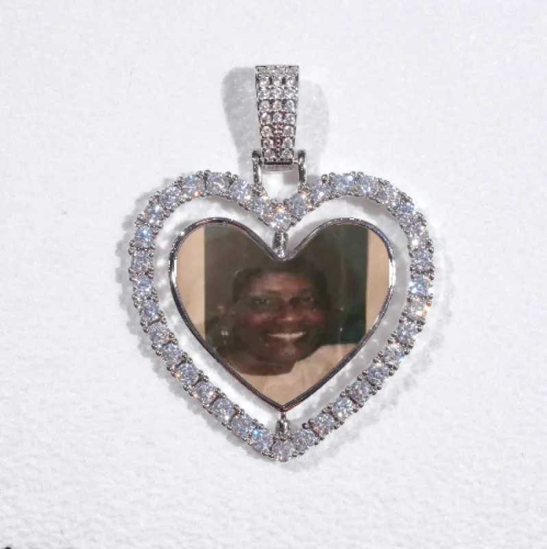 3D Spinning 2-Faced Heart Custom Picture Pendant sold by The GUU Shop