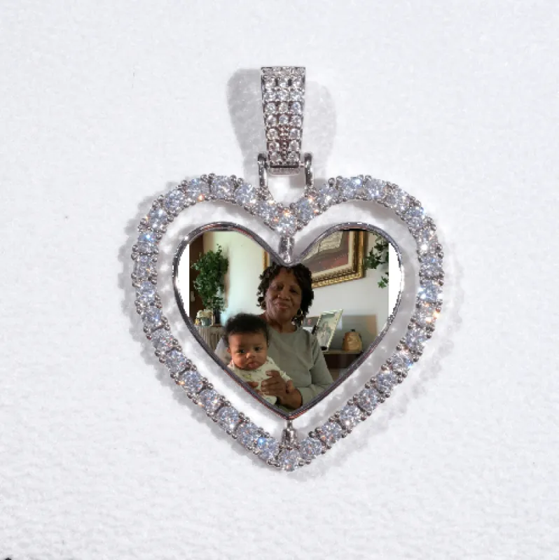 3D Spinning 2-Faced Heart Custom Picture Pendant sold by The GUU Shop