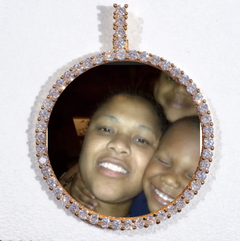 LARGE 3D CIRCLE CUSTOM PICTURE PENDANT sold by The GUU Shop