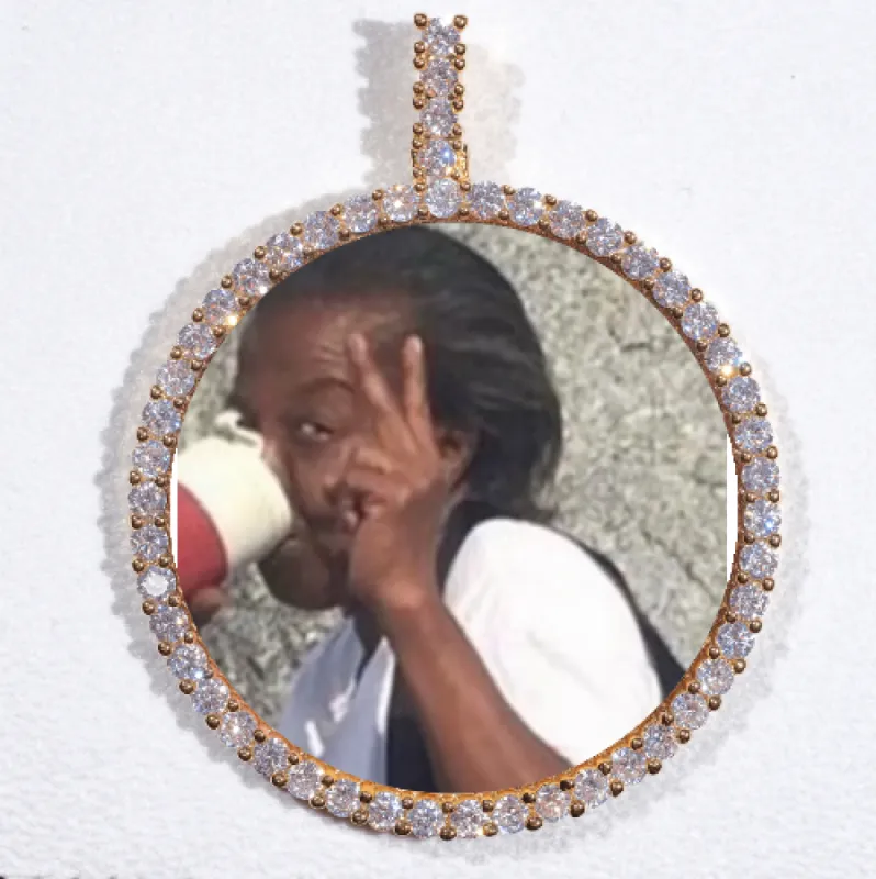 LARGE 3D CIRCLE CUSTOM PICTURE PENDANT sold by The GUU Shop