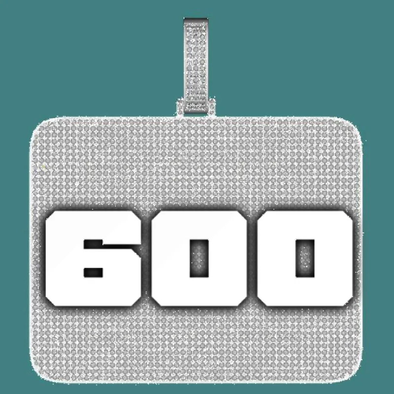 CUSTOM LETTER NECKLACE 3D BIG SQUARE sold by The GUU Shop