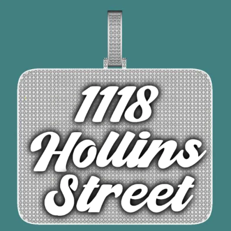 CUSTOM LETTER NECKLACE 3D BIG SQUARE sold by The GUU Shop