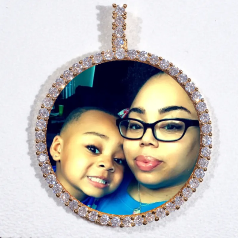 LARGE 3D CIRCLE CUSTOM PICTURE PENDANT sold by The GUU Shop