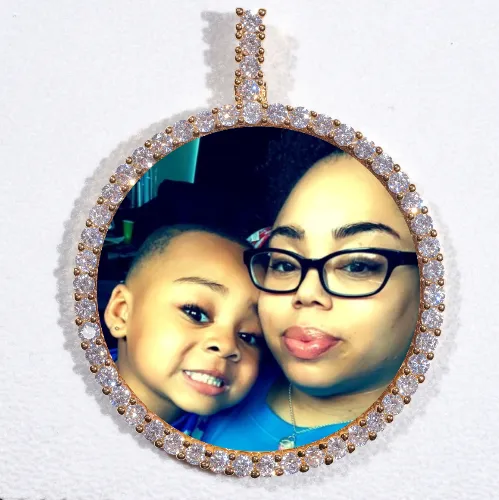 LARGE 3D CIRCLE CUSTOM PICTURE PENDANT sold by The GUU Shop