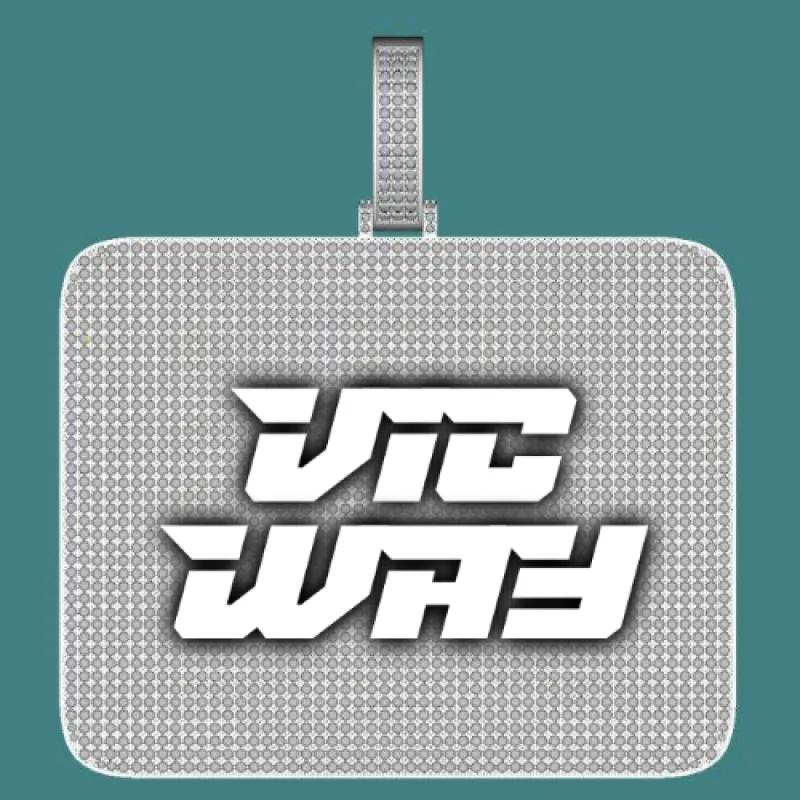 CUSTOM LETTER NECKLACE 3D BIG SQUARE sold by The GUU Shop