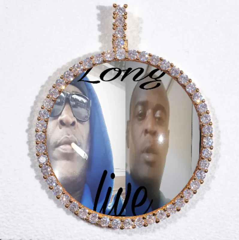 LARGE 3D CIRCLE CUSTOM PICTURE PENDANT made by The GUU Shop