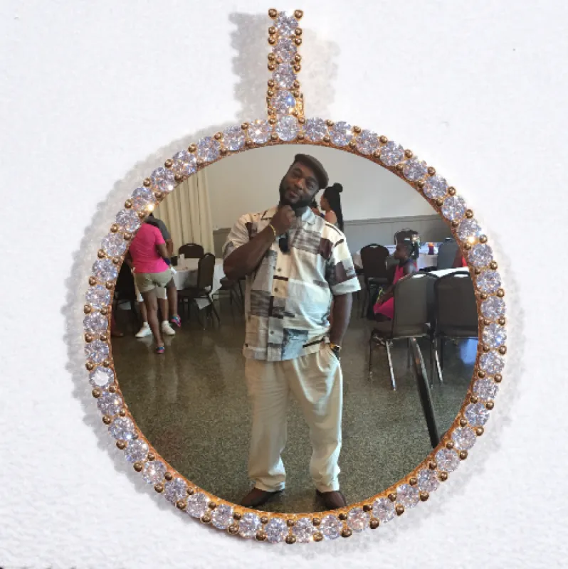 LARGE 3D CIRCLE CUSTOM PICTURE PENDANT sold by The GUU Shop