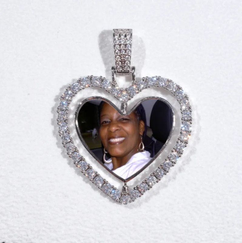 3D Spinning 2-Faced Heart Custom Picture Pendant sold by The GUU Shop