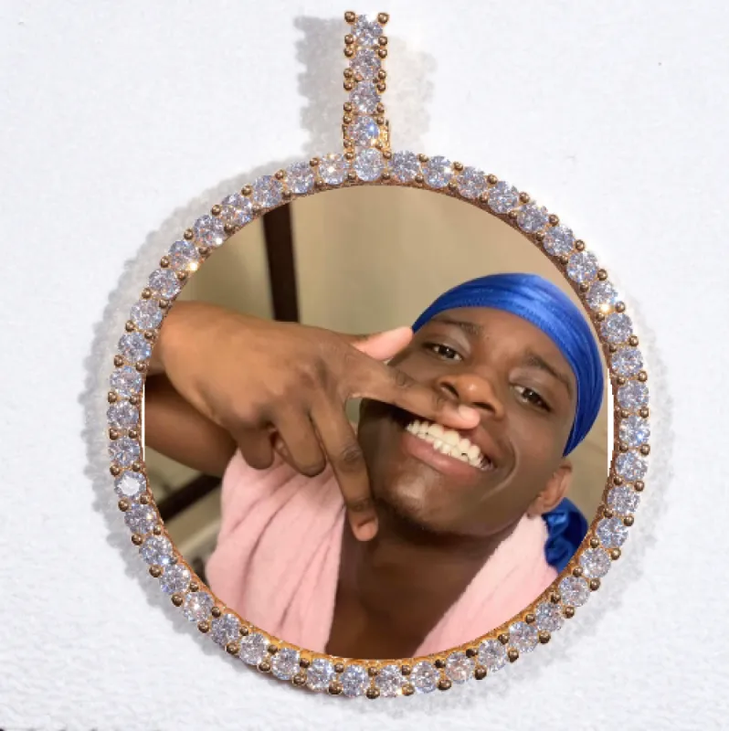 LARGE 3D CIRCLE CUSTOM PICTURE PENDANT sold by The GUU Shop