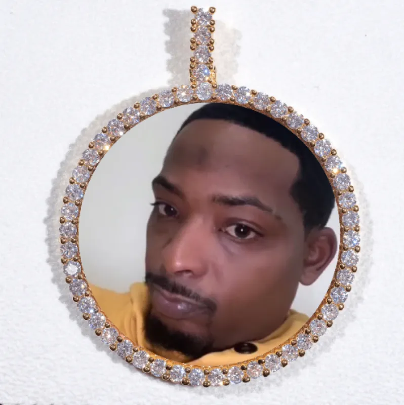 LARGE 3D CIRCLE CUSTOM PICTURE PENDANT made by The GUU Shop