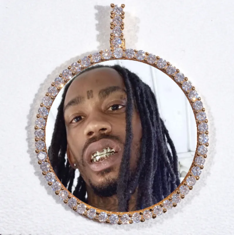 LARGE 3D CIRCLE CUSTOM PICTURE PENDANT sold by The GUU Shop