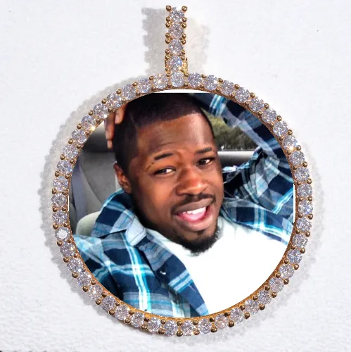 LARGE 3D CIRCLE CUSTOM PICTURE PENDANT sold by The GUU Shop