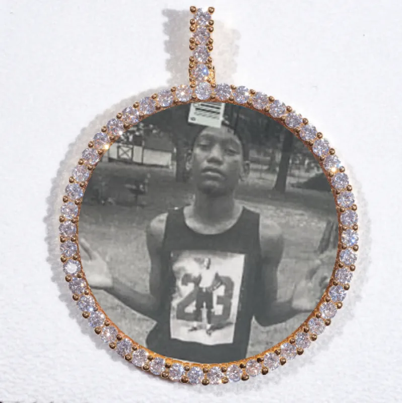 LARGE 3D CIRCLE CUSTOM PICTURE PENDANT sold by The GUU Shop