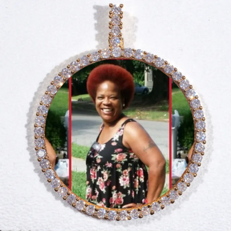 LARGE 3D CIRCLE CUSTOM PICTURE PENDANT sold by The GUU Shop