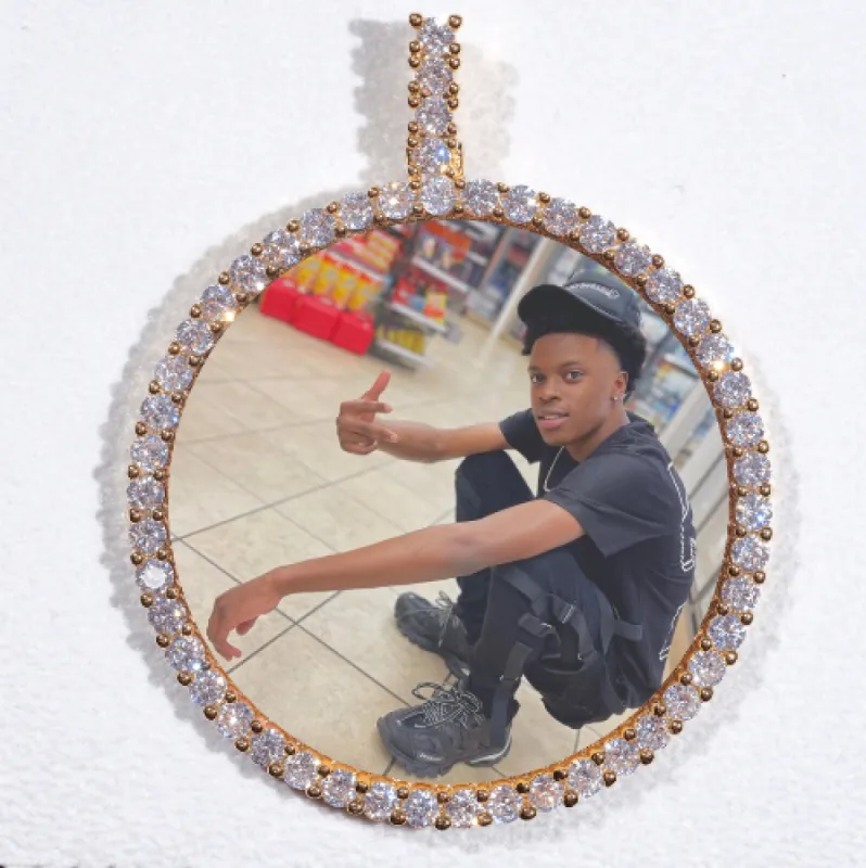 LARGE 3D CIRCLE CUSTOM PICTURE PENDANT sold by The GUU Shop