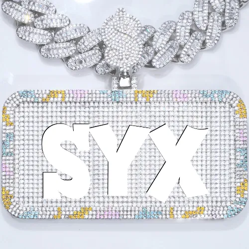 CUSTOM LETTER NECKLACE 3D COLORFUL SQUARE sold by The GUU Shop