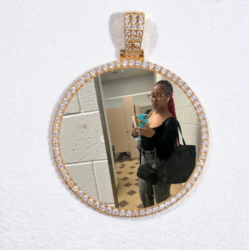 MEDIUM 3D CIRCLE CUSTOM PICTURE PENDANT sold by The GUU Shop